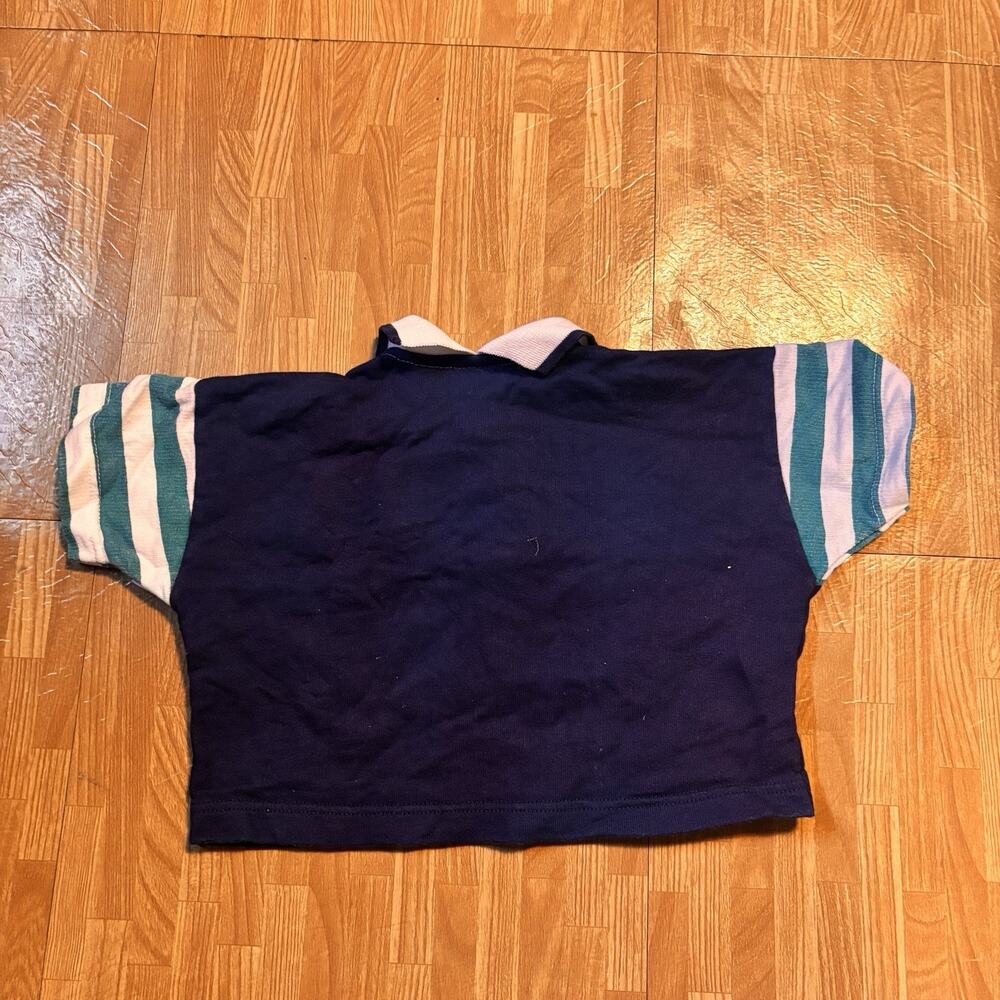 Vintage Baby Dior Polo Shirt 12 Months USA Sailboat Colorblock Nautical - Picture 4 of 4
